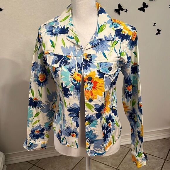 Patrick Christopher Multi Color Floral Design Jacket  Small - Picture 1 of 14